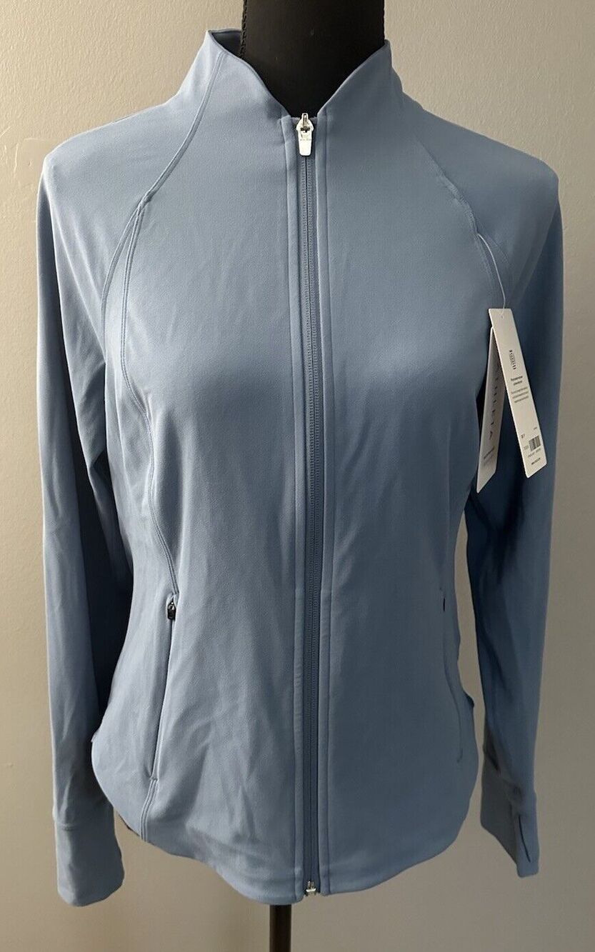 NWT Athleta Women’s Petite/M Salutation Jacket Dark Lapis Blue Activewear Zip Up